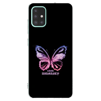 Picasee silikonový průhledný obal pro Samsung Galaxy M31s - Diamanty Purple