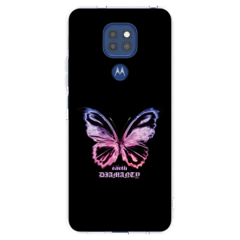 Picasee silikonový průhledný obal pro Motorola Moto G9 Play - Diamanty Purple