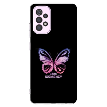Picasee silikonový průhledný obal pro Samsung Galaxy A32 5G A326B - Diamanty Purple
