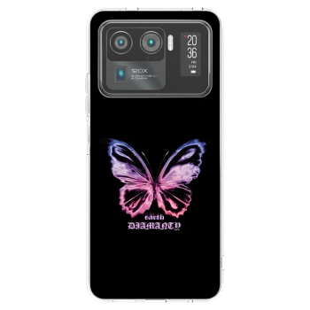 Picasee silikonový průhledný obal pro Xiaomi Mi 11 Ultra - Diamanty Purple