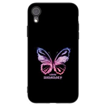 Picasee silikonový černý obal pro Apple iPhone XR - Diamanty Purple