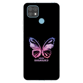 Picasee silikonový průhledný obal pro Realme C21 - Diamanty Purple