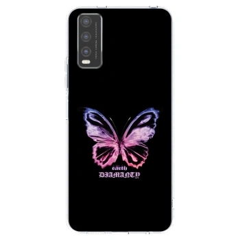 Picasee silikonový průhledný obal pro Vivo Y20s - Diamanty Purple