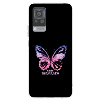 Picasee silikonový průhledný obal pro Vivo X60 Pro 5G - Diamanty Purple