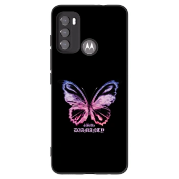 Picasee silikonový černý obal pro Motorola Moto G60 - Diamanty Purple