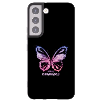 Picasee silikonový černý obal pro Samsung Galaxy S22 5G - Diamanty Purple