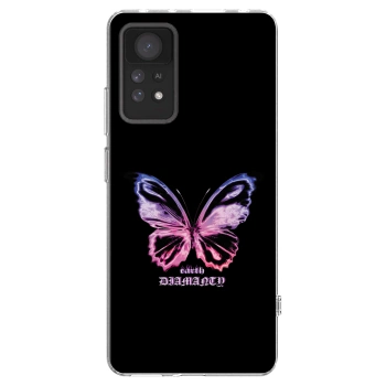 Picasee silikonový průhledný obal pro Xiaomi Redmi Note 11 Pro - Diamanty Purple