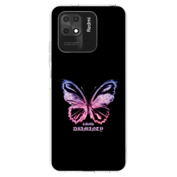 Picasee silikonový průhledný obal pro Xiaomi Redmi 10C - Diamanty Purple