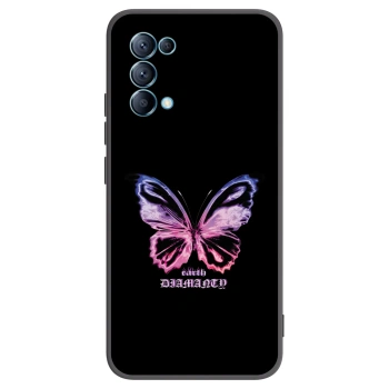 Picasee silikonový černý obal pro OPPO Reno 5 5G - Diamanty Purple