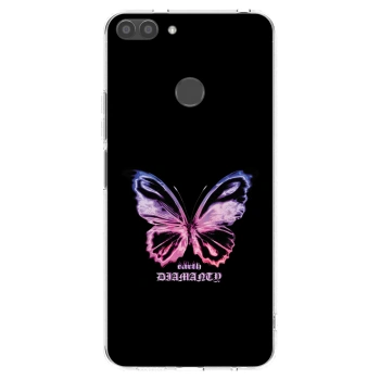Picasee silikonový průhledný obal pro Huawei P Smart - Diamanty Purple
