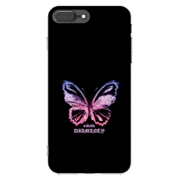 Picasee silikonový průhledný obal pro Apple iPhone 8 Plus - Diamanty Purple