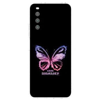 Picasee silikonový průhledný obal pro Sony Xperia 10 IV 5G - Diamanty Purple