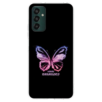 Picasee silikonový průhledný obal pro Samsung Galaxy M13 M135F - Diamanty Purple