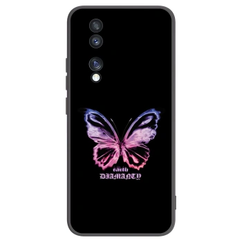 Picasee silikonový černý obal pro Honor 70 - Diamanty Purple