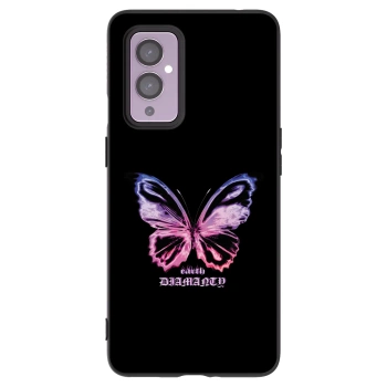 Picasee silikonový černý obal pro OnePlus 9 - Diamanty Purple