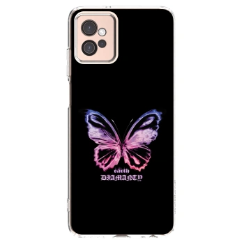Picasee silikonový průhledný obal pro Motorola Moto G32 - Diamanty Purple