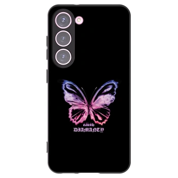 Picasee silikonový černý obal pro Samsung Galaxy S23 5G - Diamanty Purple