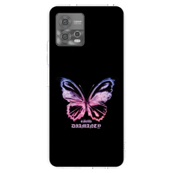 Picasee silikonový průhledný obal pro Motorola Moto G72 - Diamanty Purple
