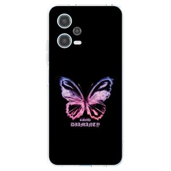 Picasee silikonový průhledný obal pro Xiaomi Redmi Note 12 5G - Diamanty Purple