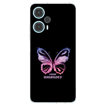 Picasee silikonový průhledný obal pro Xiaomi Poco F5 - Diamanty Purple