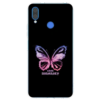 Picasee silikonový průhledný obal pro Huawei Nova 3 - Diamanty Purple