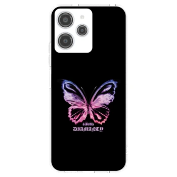 Picasee silikonový průhledný obal pro Xiaomi Redmi 12 4G - Diamanty Purple