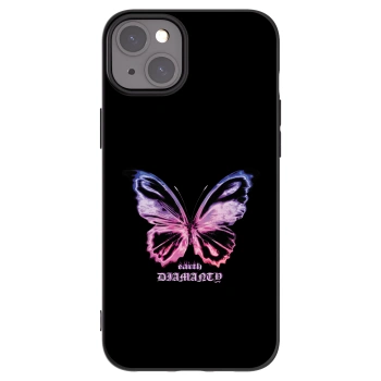 Picasee silikonový černý obal pro Apple iPhone 15 Plus - Diamanty Purple