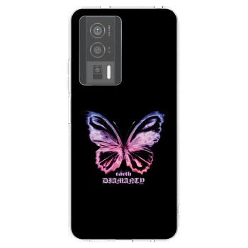 Picasee silikonový průhledný obal pro Xiaomi Poco F5 Pro 5G - Diamanty Purple