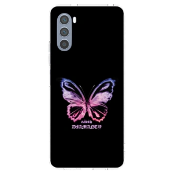Picasee silikonový průhledný obal pro Motorola Moto G62 - Diamanty Purple