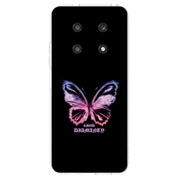 Picasee silikonový průhledný obal pro Honor Magic4 Lite 5G - Diamanty Purple