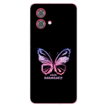 Picasee silikonový průhledný obal pro Motorola Moto G84 5G - Diamanty Purple
