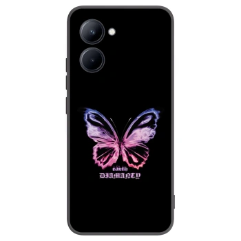 Picasee silikonový černý obal pro Realme C33 (2023) - Diamanty Purple