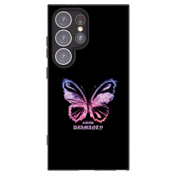 Picasee silikonový černý obal pro Samsung Galaxy S24 Ultra S928B 5G - Diamanty Purple