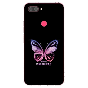 Picasee silikonový průhledný obal pro Xiaomi Mi 8 Lite - Diamanty Purple
