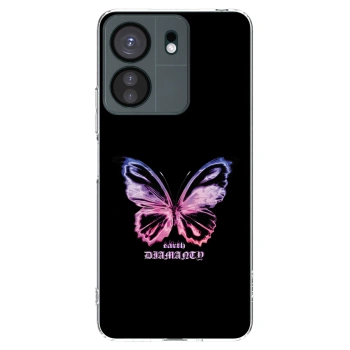 Picasee silikonový průhledný obal pro Xiaomi Redmi 13C 4G - Diamanty Purple