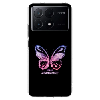 Picasee silikonový průhledný obal pro Xiaomi Poco X6 Pro - Diamanty Purple