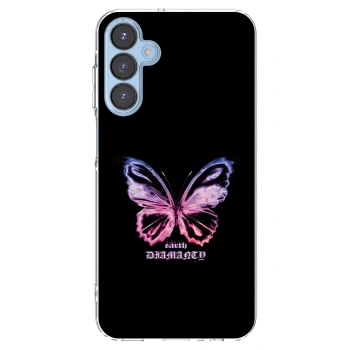 Picasee silikonový průhledný obal pro Samsung Galaxy A15 A156B 5G - Diamanty Purple