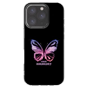 Picasee silikonový průhledný obal pro Apple iPhone 16 Pro - Diamanty Purple