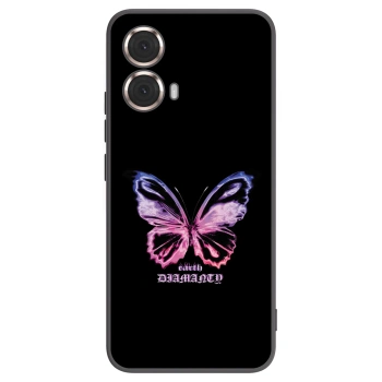 Picasee silikonový černý obal pro Motorola Moto G85 - Diamanty Purple