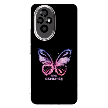 Picasee silikonový průhledný obal pro Honor 200 Pro 5G - Diamanty Purple