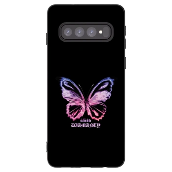 Picasee silikonový černý obal pro Samsung Galaxy S10 G973 - Diamanty Purple