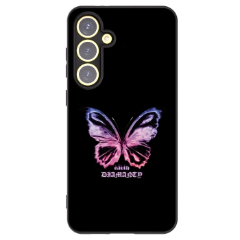 Picasee silikonový černý obal pro Samsung Galaxy S24 FE S721B - Diamanty Purple
