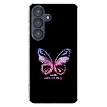 Picasee silikonový průhledný obal pro Samsung Galaxy S25 5G - Diamanty Purple