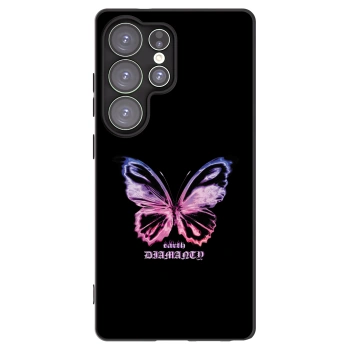 Picasee silikonový černý obal pro Samsung Galaxy S25 Ultra 5G - Diamanty Purple