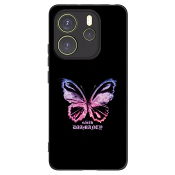 Picasee silikonový černý obal pro Xiaomi Redmi Note 14 4G - Diamanty Purple