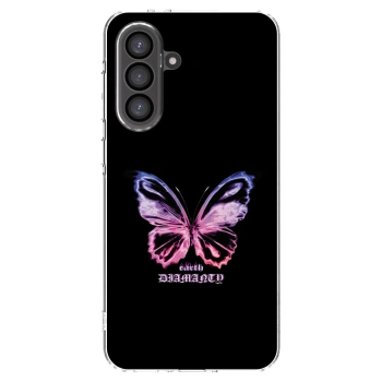 Picasee silikonový průhledný obal pro Samsung Galaxy A56 5G A566B - Diamanty Purple