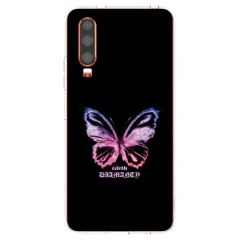 Picasee silikonový průhledný obal pro Huawei P30 - Diamanty Purple