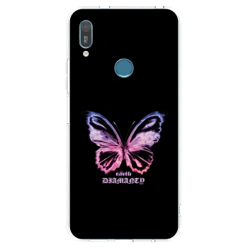 Picasee silikonový průhledný obal pro Huawei Y6 2019 - Diamanty Purple