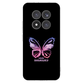 Picasee silikonový průhledný obal pro Xiaomi Redmi Note 15 Pro+ - Diamanty Purple