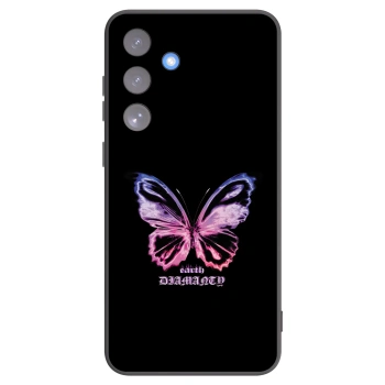 Picasee silikonový černý obal pro Samsung Galaxy S25 FE 5G - Diamanty Purple